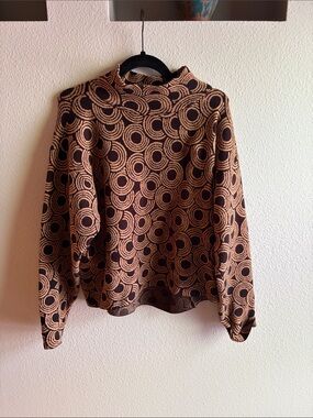 Maeve by Anthropologie Knit Black and Tan Top